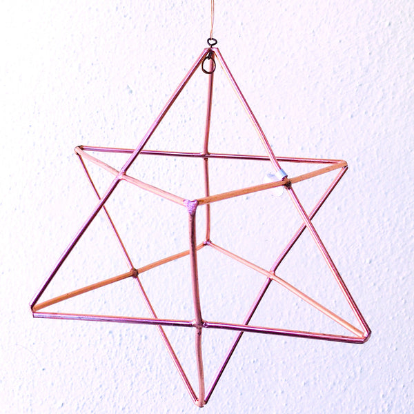 Copper Merkaba hanging decoration