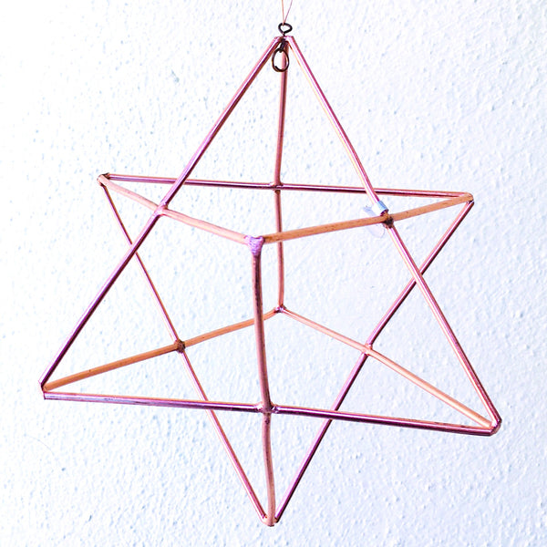 Copper Merkaba hanging decoration