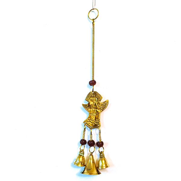 Mini Angel Brass wind chime with beads and 3 bells