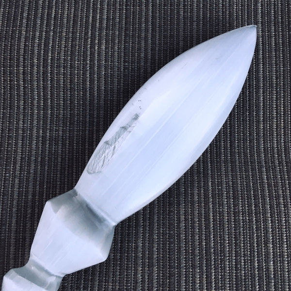 Selenite Dagger Knife Point Crystal Polish