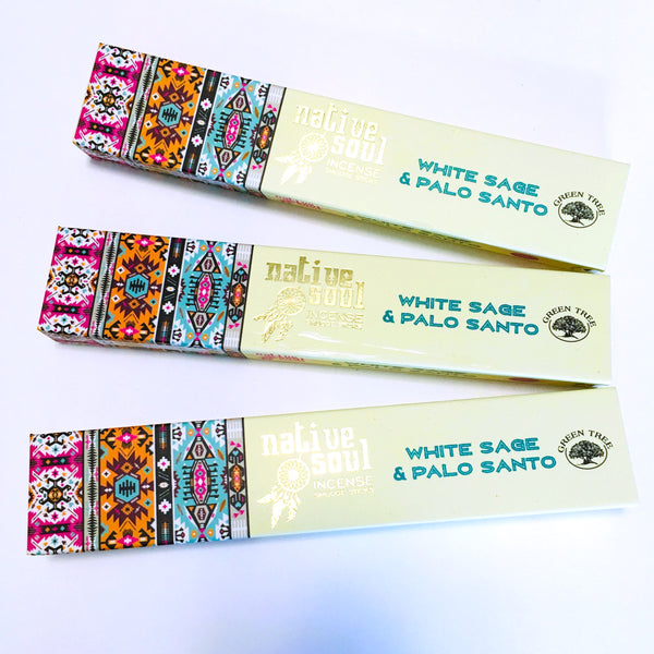 Native Soul Incense Smudge Sticks White Sage & Palo Santo