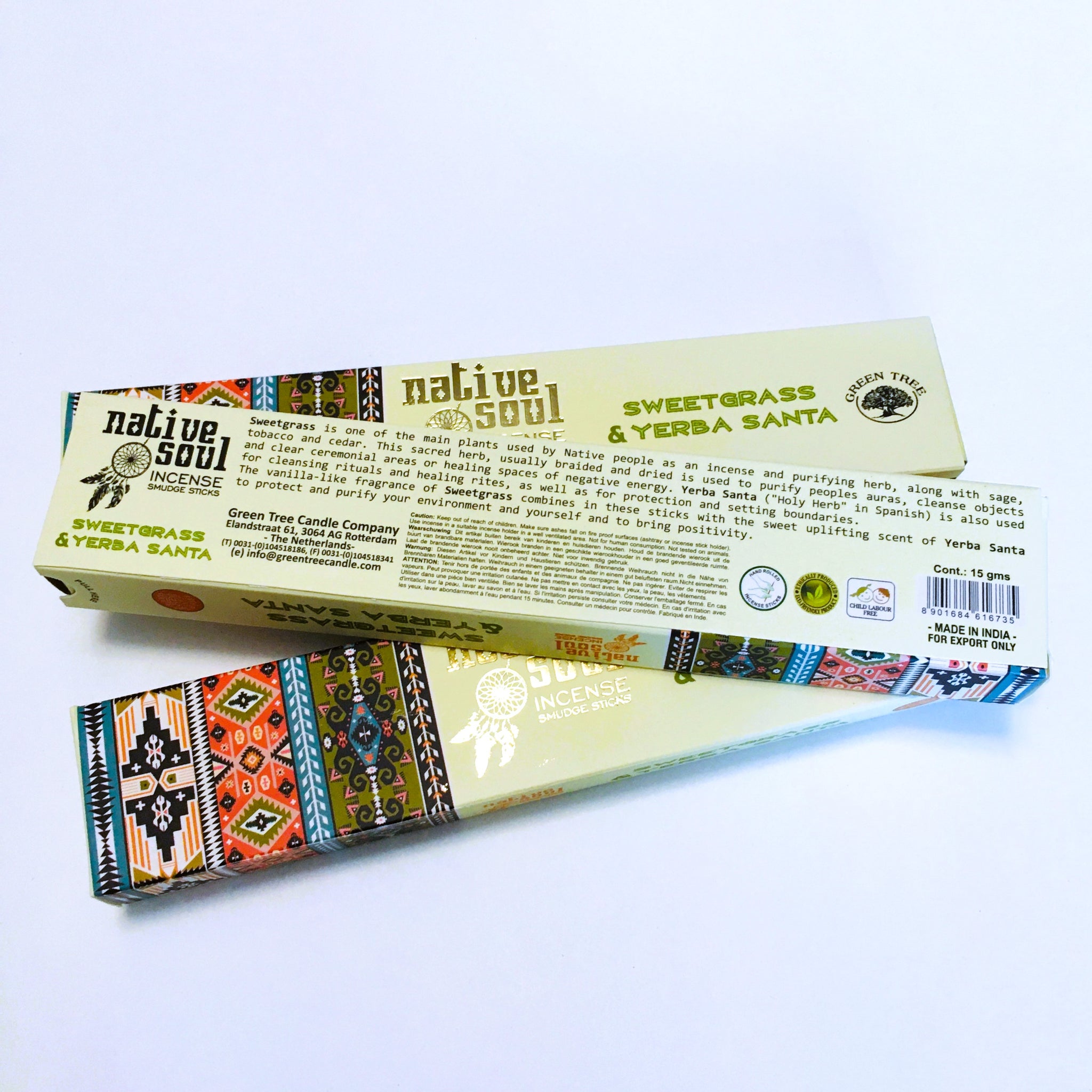 Native Soul & Everyday Lifestyle CDセット Native Soul Incense Smudge Sticks Sweetgrass & Yerba Santa – Five