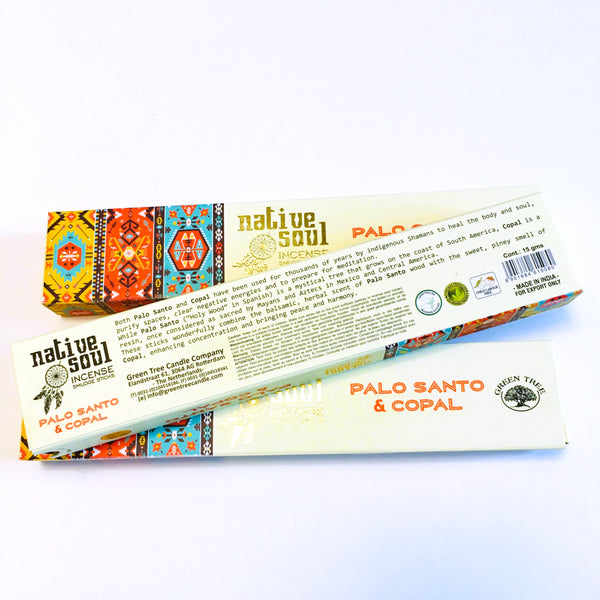 Native Soul Incense Smudge Sticks Palo Santo & Copal