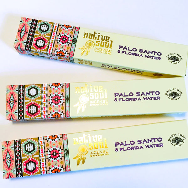 Native Soul Incense Smudge Sticks Palo Santo & Florida Water