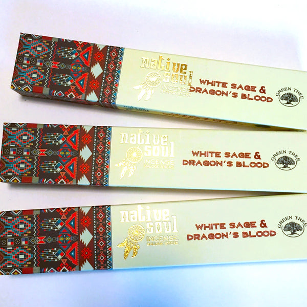 Native Soul Incense Smudge Sticks White Sage & Dragon's Blood