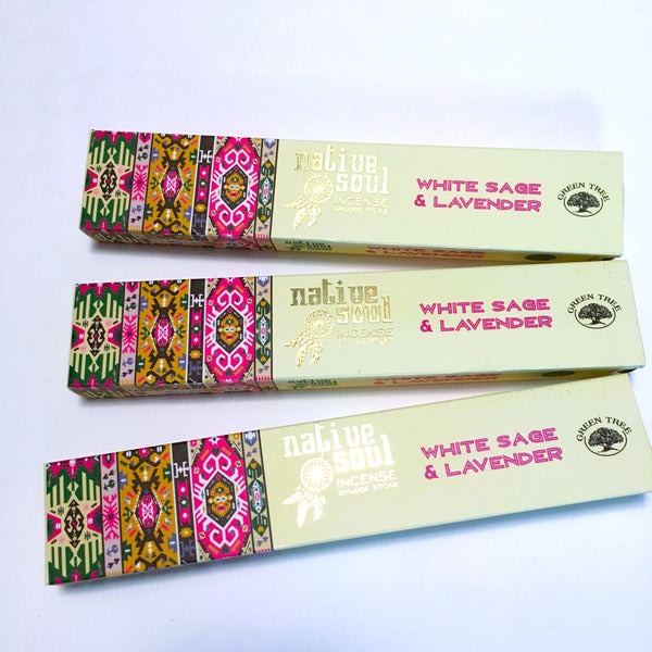 Native Soul Incense Smudge Sticks White Sage & Lavender