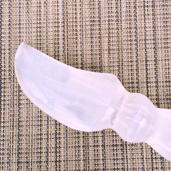 Selenite Dagger Knife Crystal Polish Medium