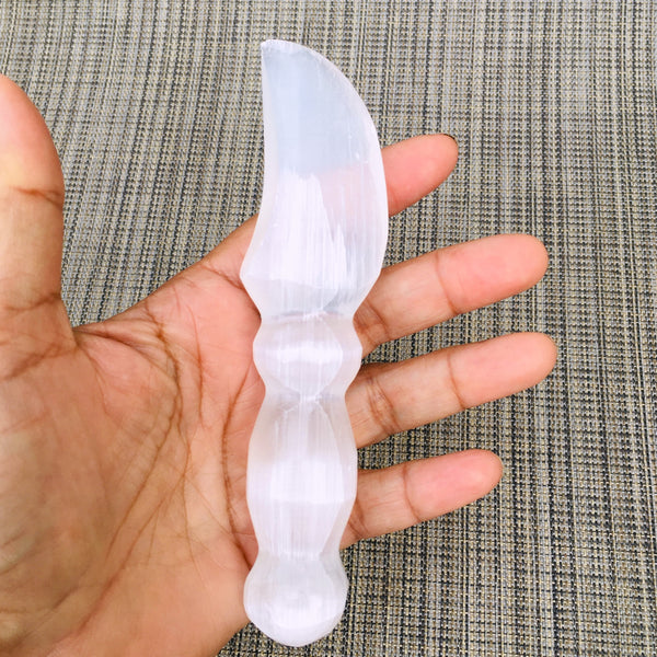 Selenite Dagger Knife Crystal Polish Medium