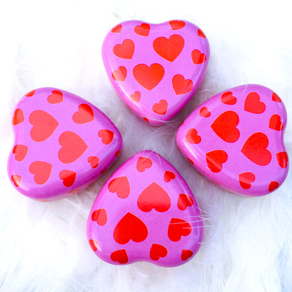 Mini Heart Shaped Metal Tin Box with Lid Gift Box