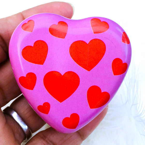 Mini Heart Shaped Metal Tin Box with Lid Gift Box