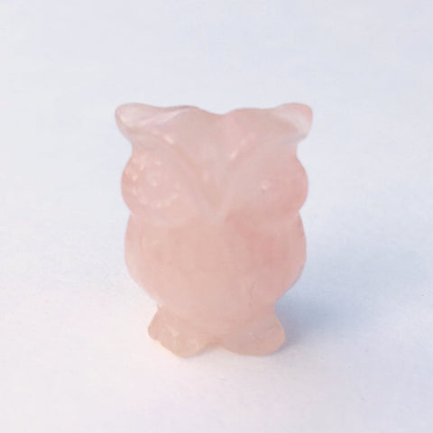 Mini Crystal Owl Rose Quartz