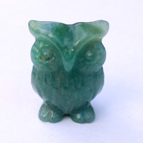 Mini Crystal Owl Green Aventurine
