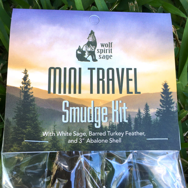 Mini Travel Smudging Kit Wolf Spirit Sage