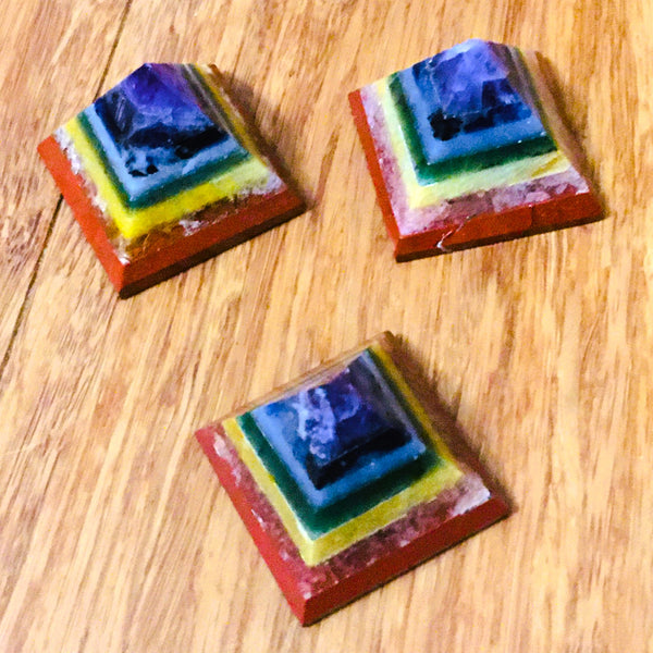 7 Chakra Pyramid Crystal Mini