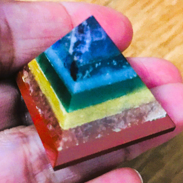 7 Chakra Pyramid Crystal Mini
