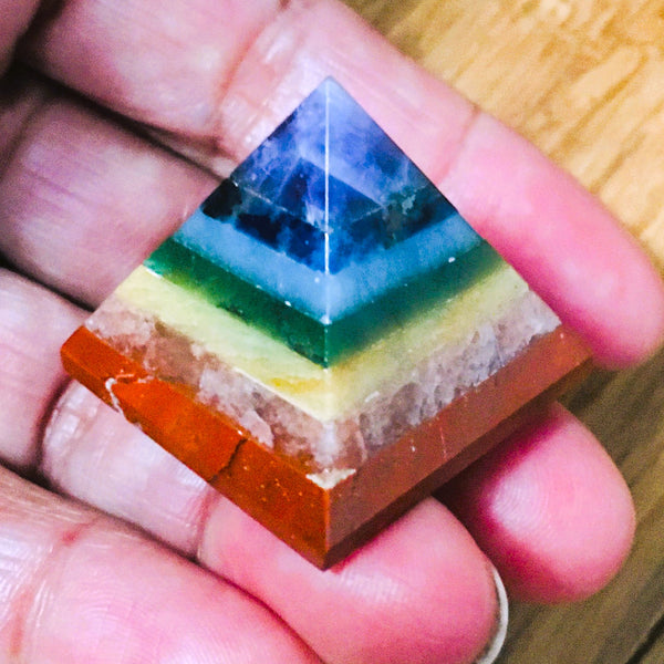 7 Chakra Pyramid Crystal Mini