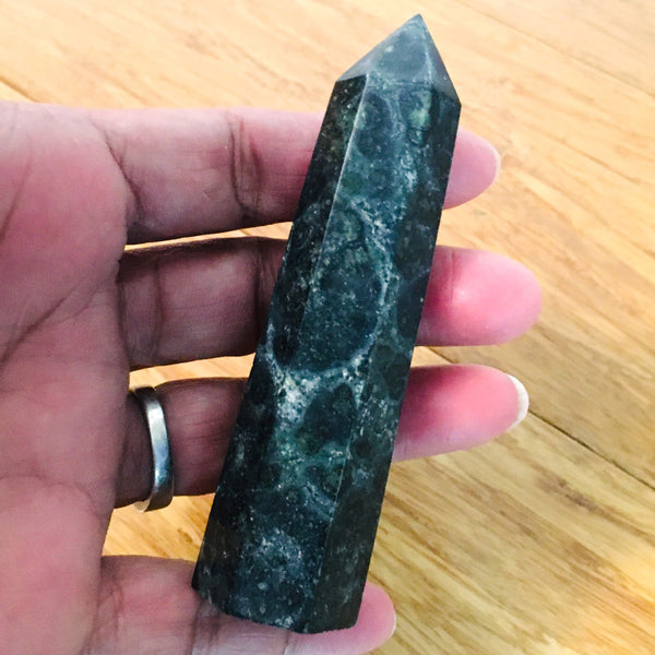 Kambaba Jasper Point Hexagonal Obelisk