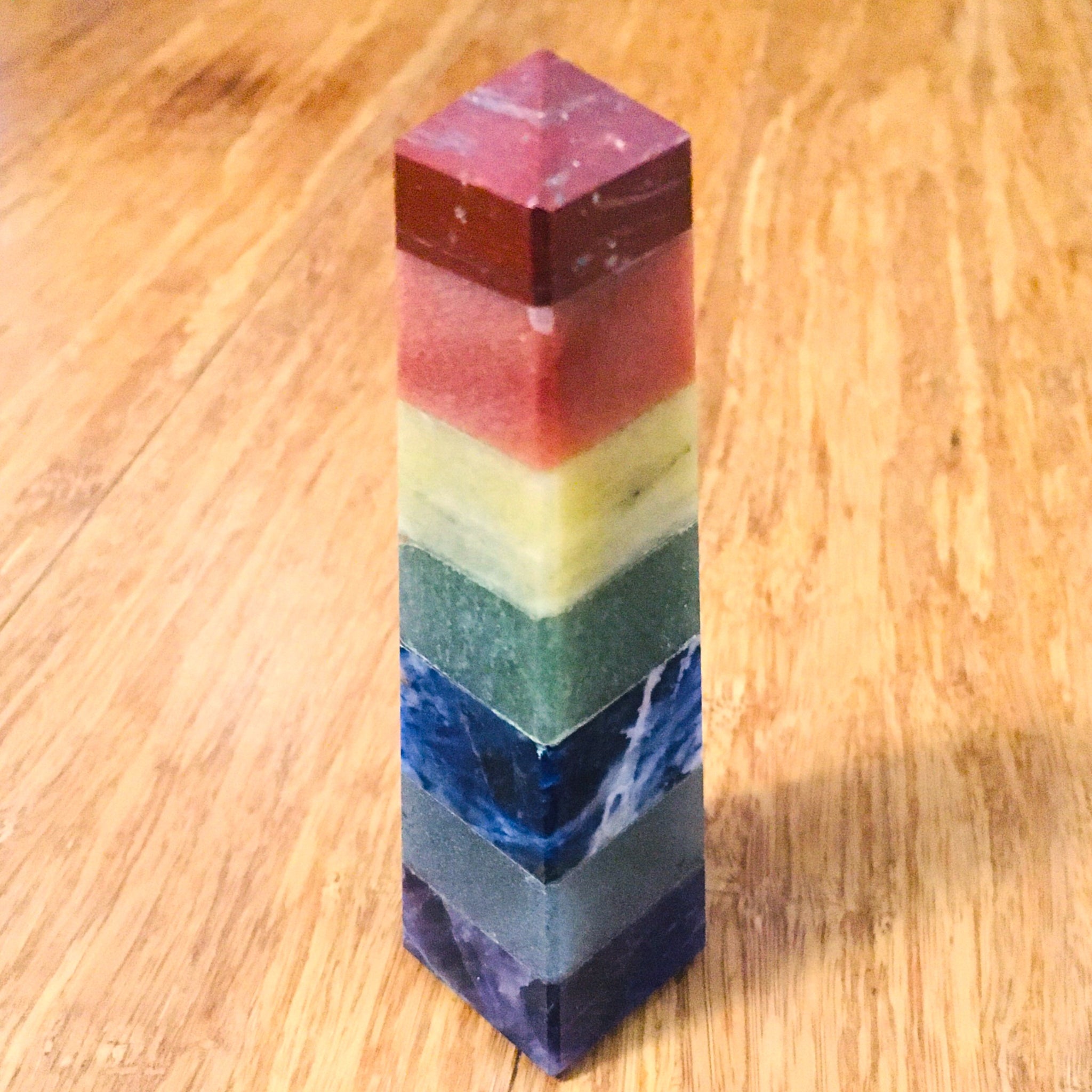 7 Chakra Point Crystal obelisk