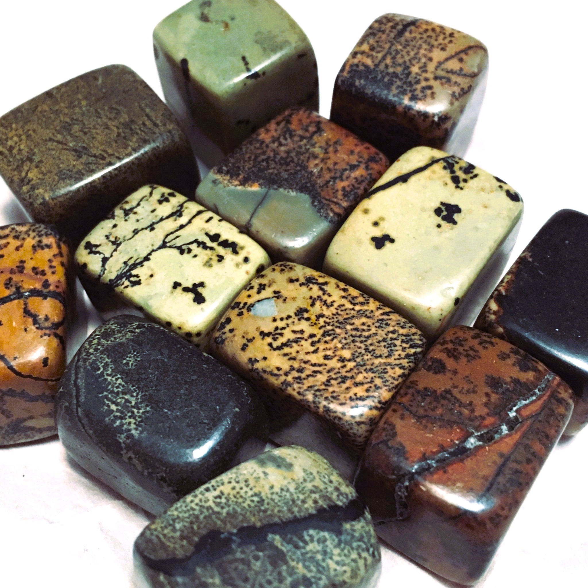 Scenic Jasper Tumbled Cube