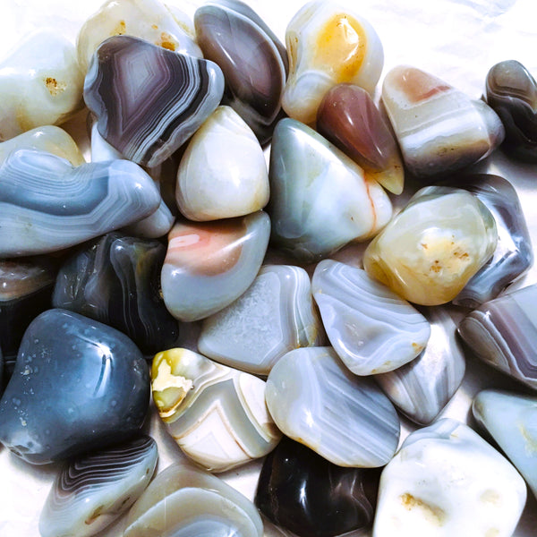 Gray Agate Tumbled