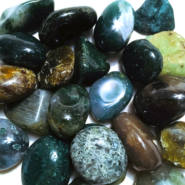 Moss Agate Tumbled