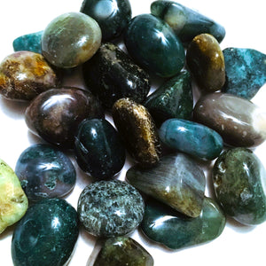 Moss Agate Tumbled