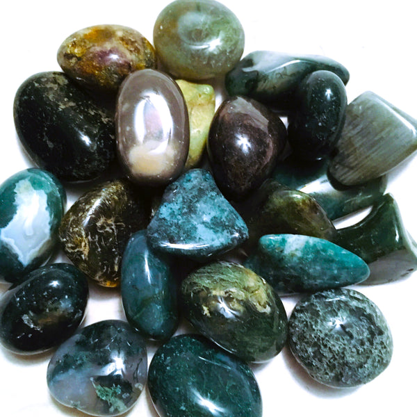 Moss Agate Tumbled