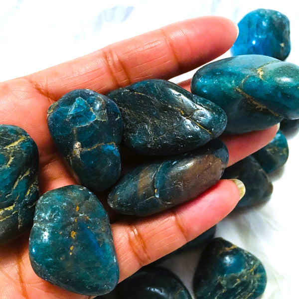 Blue Apatite Tumbled