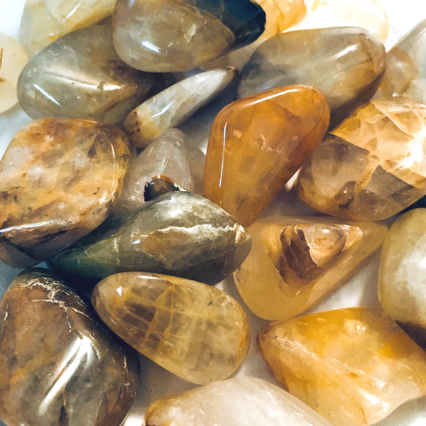Yellow Hematoid Quartz Tumbled