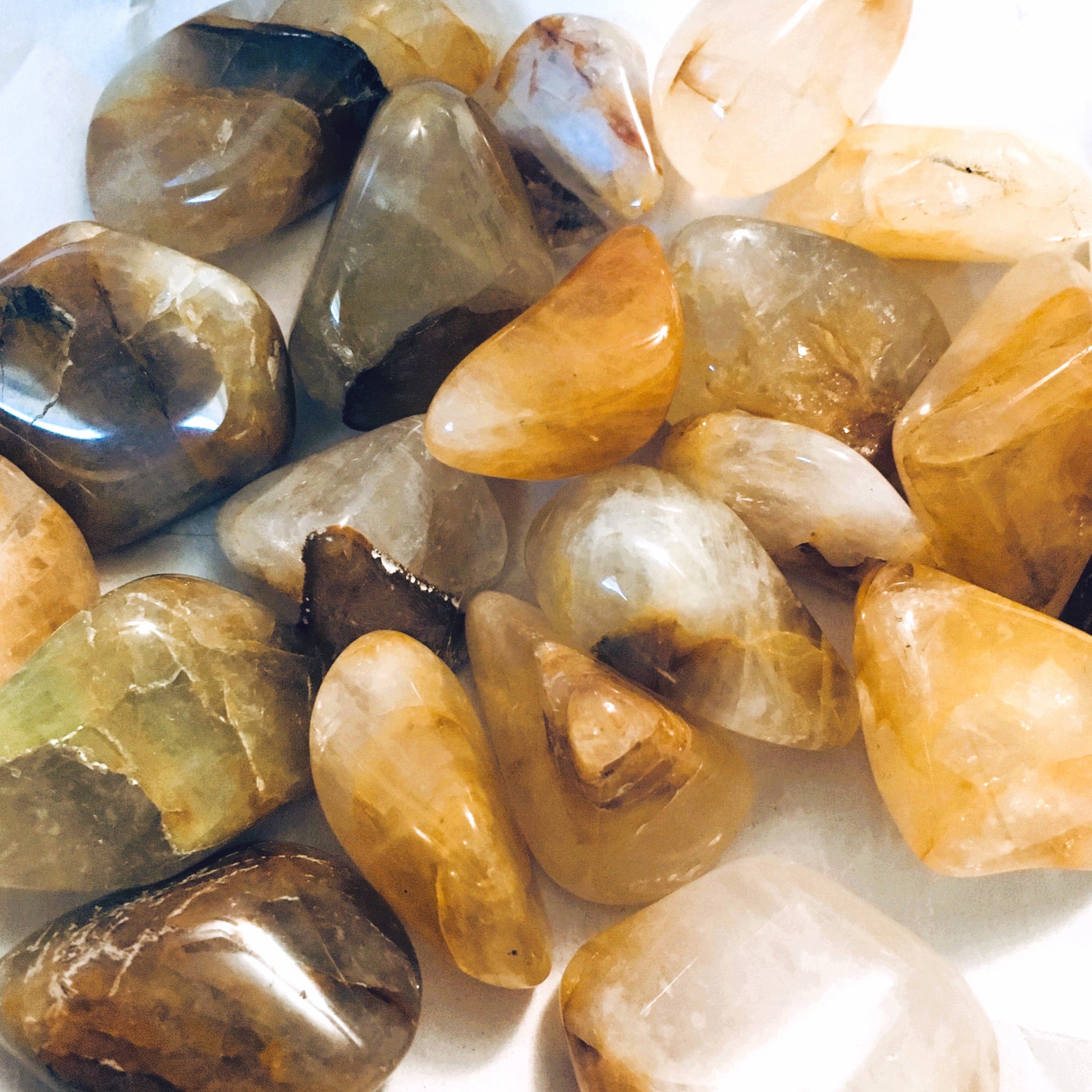 Yellow Hematoid Quartz Tumbled