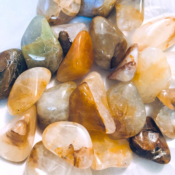 Yellow Hematoid Quartz Tumbled