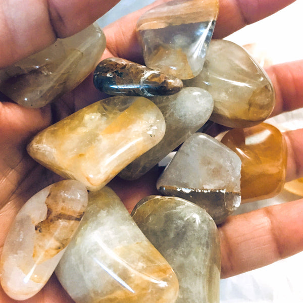 Yellow Hematoid Quartz Tumbled