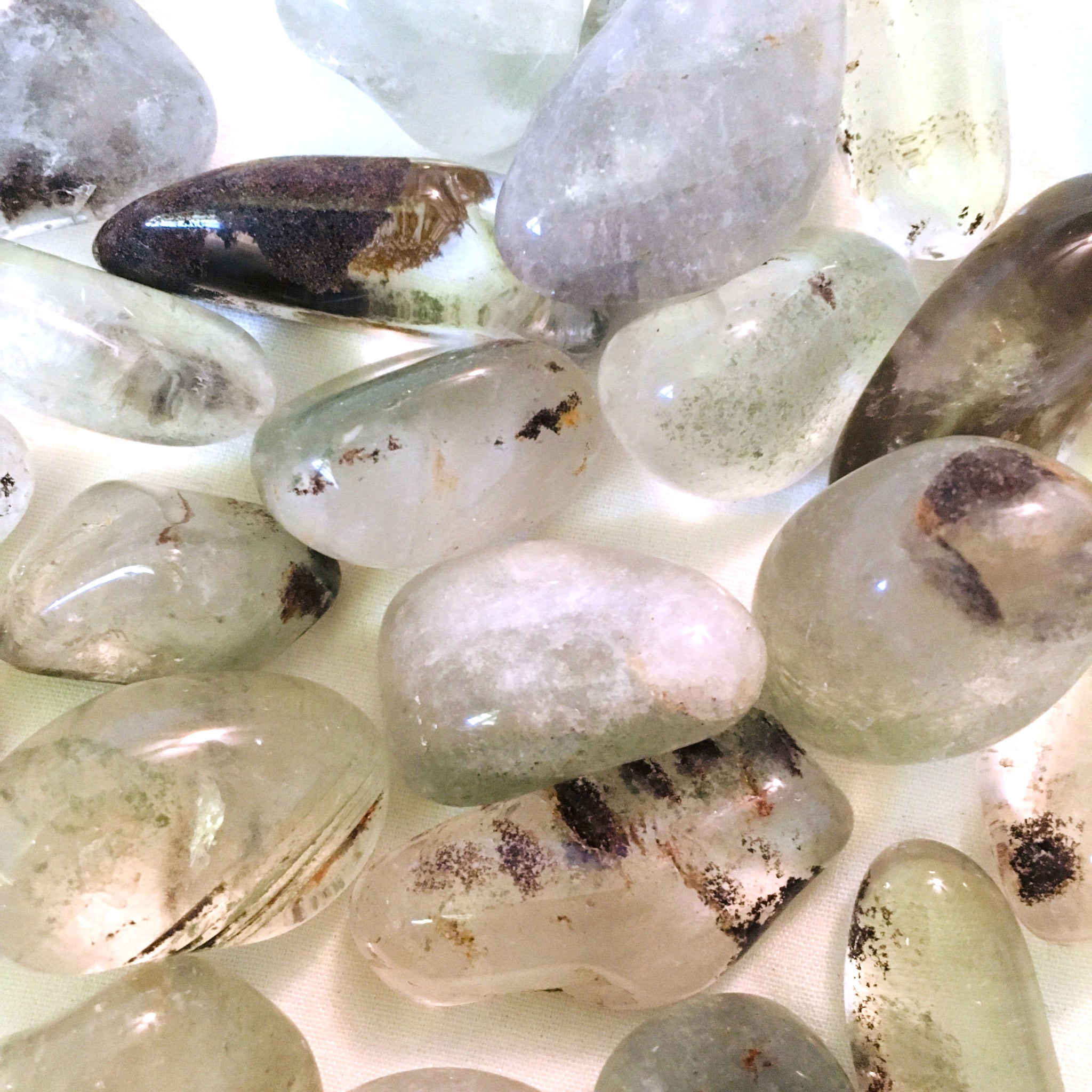 Chlorite Lodolite Tumbled