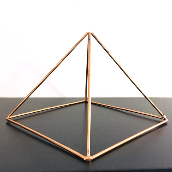 Copper Pyramid Crystal Charging Decoration