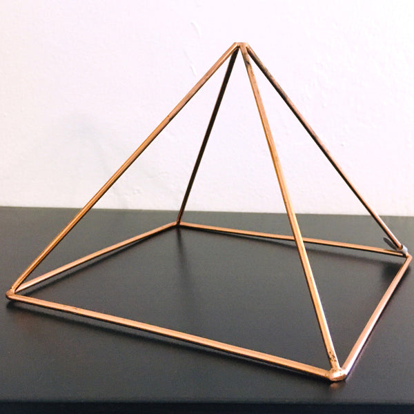 Copper Pyramid Crystal Charging Decoration