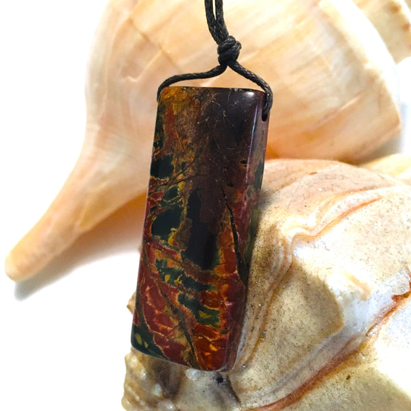 Natural Red Creek Jasper Pendant Long Oval (Copy)