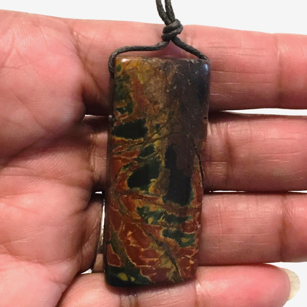 Natural Red Creek Jasper Pendant Long Oval (Copy)