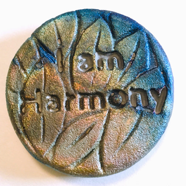 Tree of Life "I am Harmony" Medallion Raku Pottery