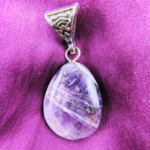 Amethyst Crystal Drop Pendant