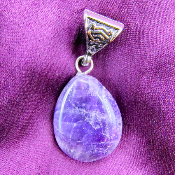 Amethyst Crystal Drop Pendant