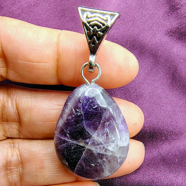 Amethyst Crystal Drop Pendant