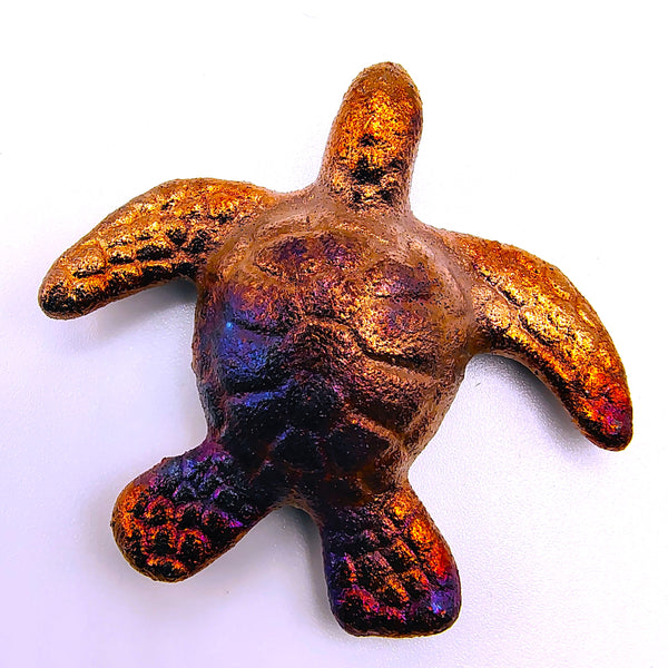 Raku Pottery Mini Sea Turtle Figurine 2"