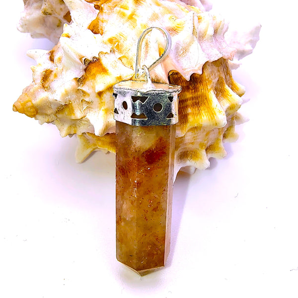 Sunstone Cap Pencil Pendant
