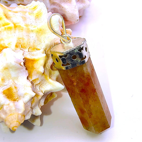 Sunstone Cap Pencil Pendant