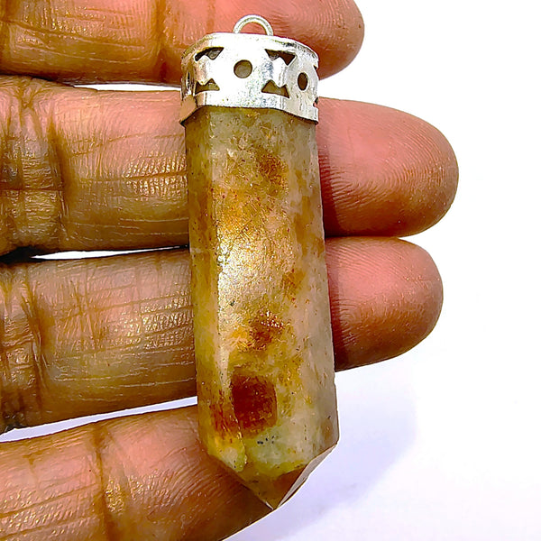Sunstone Cap Pencil Pendant