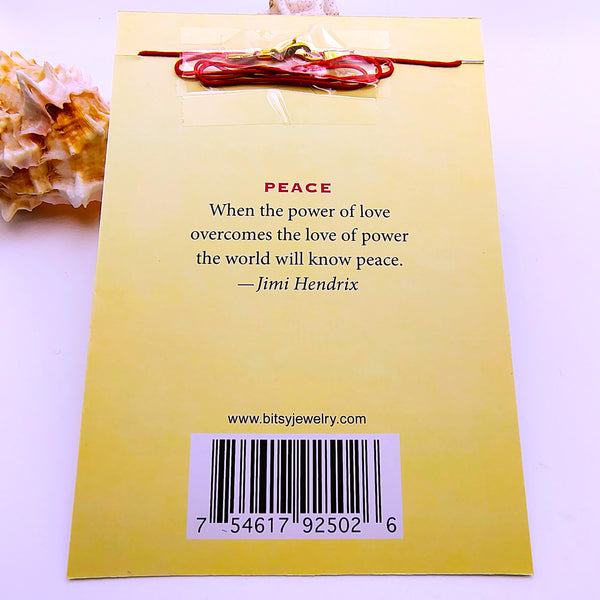 Bitsy PEACE  Peace sign necklace 18 kt. Gold dipped