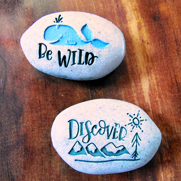 Expedition Stone "Discover - Be WILD" Kindness Rock