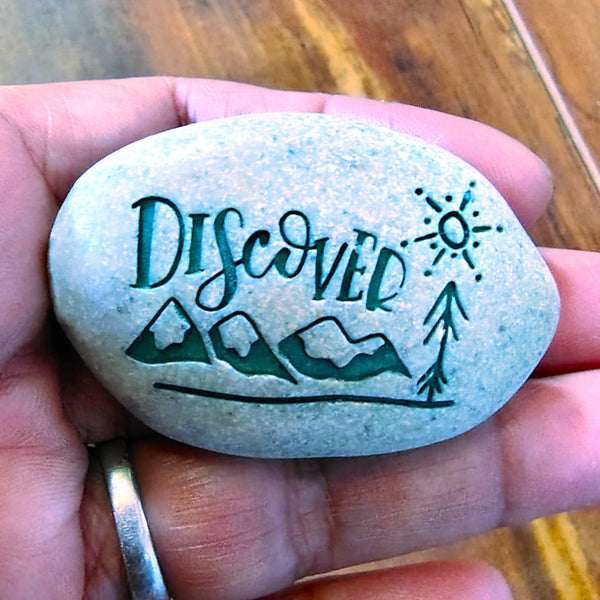 Expedition Stone "Discover - Be WILD" Kindness Rock