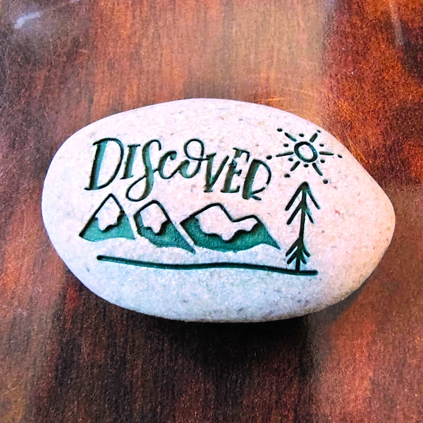 Expedition Stone "Discover - Be WILD" Kindness Rock