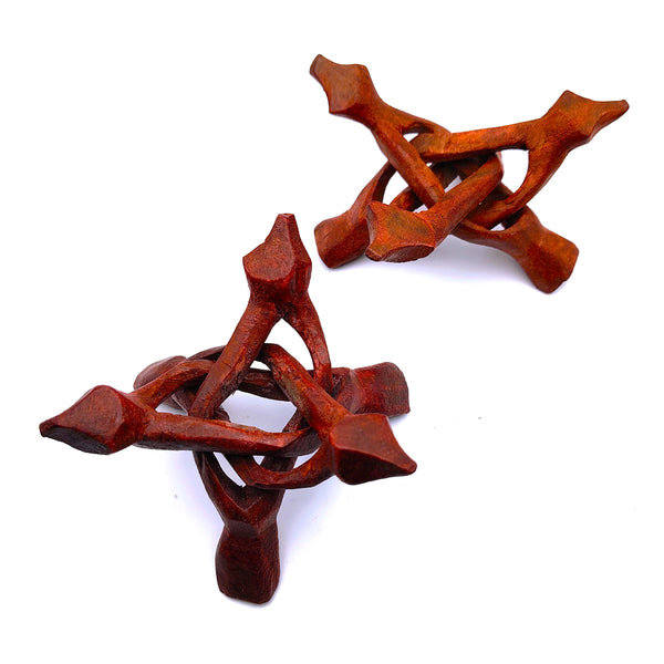 Carved Wood Tripod Display Stand for Crystals, Smudge, Bowls, Spheres, etc